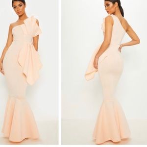 Pretty little thing nude One shoulder dress